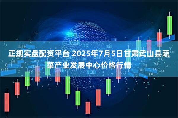 正规实盘配资平台 2025年7月5日甘肃武山县蔬菜产业发展中心价格行情